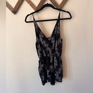 Amuse society surplice romper black and white